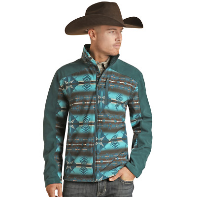 Clover Leafジャケット(100685) Powder River Outfitters Men's Printed Aztec Peacock Jacket
