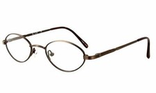 Calabria FL-66 Brown Reading Glasses ; DEMO LENS