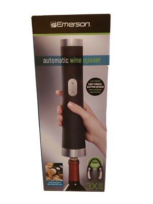Emerson Black Series Automatic Wine Bottle Opener - New
