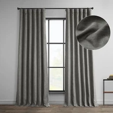 Half Price Drapes Room Darkening Curtains (1 Panel), 50W X 96L, Blazer Grey