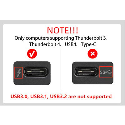 USB4 Thunderbolt 3/4 eGPU Dock Station Suport RTX4090/RX7900XT