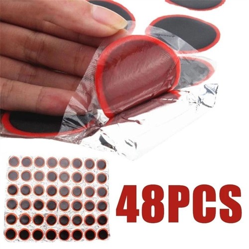 48pcs Patches Bicycle Motor Bike Tyre Tire Inner Tube Puncture Repair