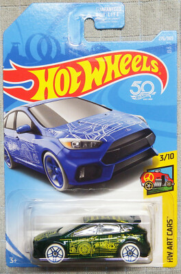 Hot Wheels Ford Focus RS 2017 - Blanc - Série Collection 079 - Occasion Détaillée