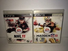 NHL 11 w/ MANUAL & MADDEN 11 NFL NO MANUAL Sony PlayStation 3, PS3 EA Sports