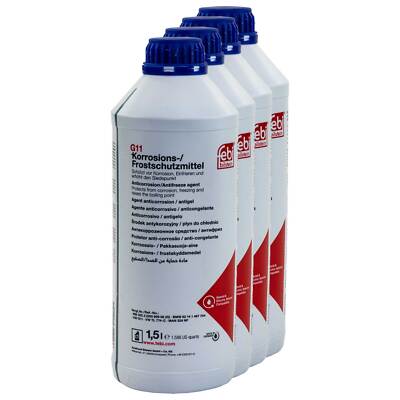 Kühlerfrostschutz Konzentrat Febi G11 4 X 1,5 Liter Blau für Audi BMW Fiat Iveco