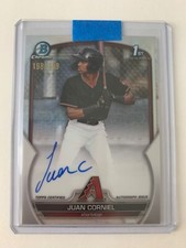 2023 Bowman Chrome Prospect Auto Refractor #D /499 Juan Corniel #CPA-JCL Auto