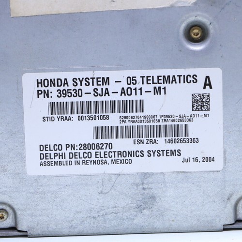 HONDA SYSTEM 2004 39530-SJA-A011-M1 ONSTAR CONTROL MODULE - Picture 3 of 3