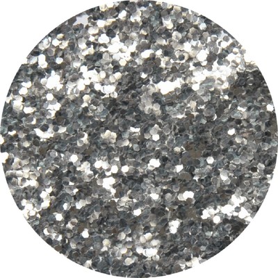 6 g Bio Streu Glitzer Silber Grob Eulenspiegel