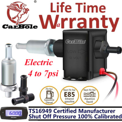 #ad #ad Electric Fuel Pump 12V Solid State 4 to 7psi 130 LPH Gas Petrol Facet Universal $17.95