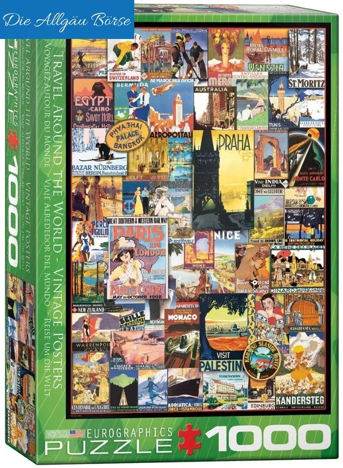 Eurographics Puzzle Travel around the World 0755 Weltreise 1000 Teile Neu OVP