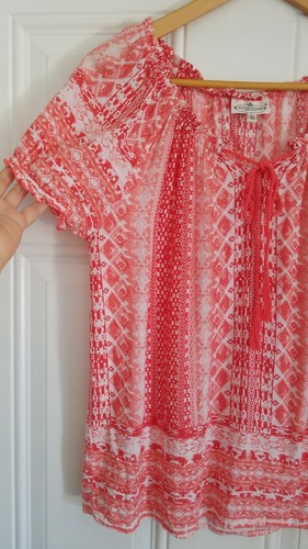 Women's Grand & Greene 100% Rayon Colorful Incredibly Soft Lightweight Blouse L - Picture 2 of 12