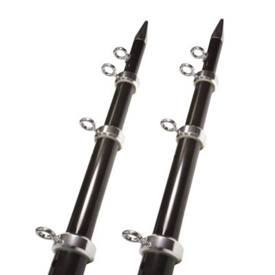 tigress outriggers telescoping outrigger carbon fiber outrigger poles TACO Aluminum Tele-Outrigger Poles Pair Black Silver OT