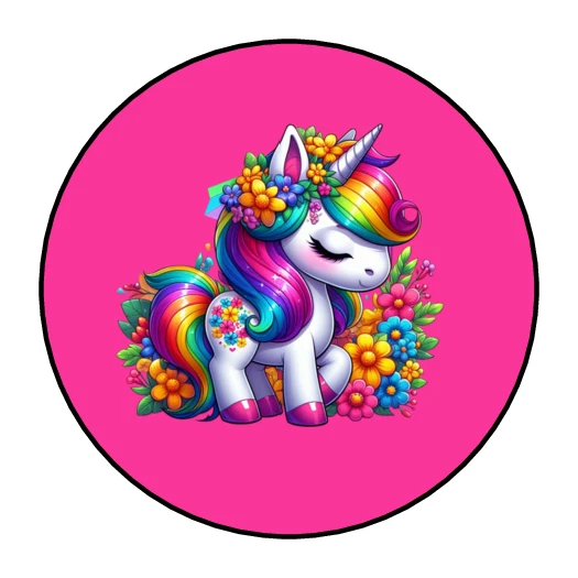 Unicorn stickers, labels, tags envelope seals birthday party favors baby shower - Image 2 of 2