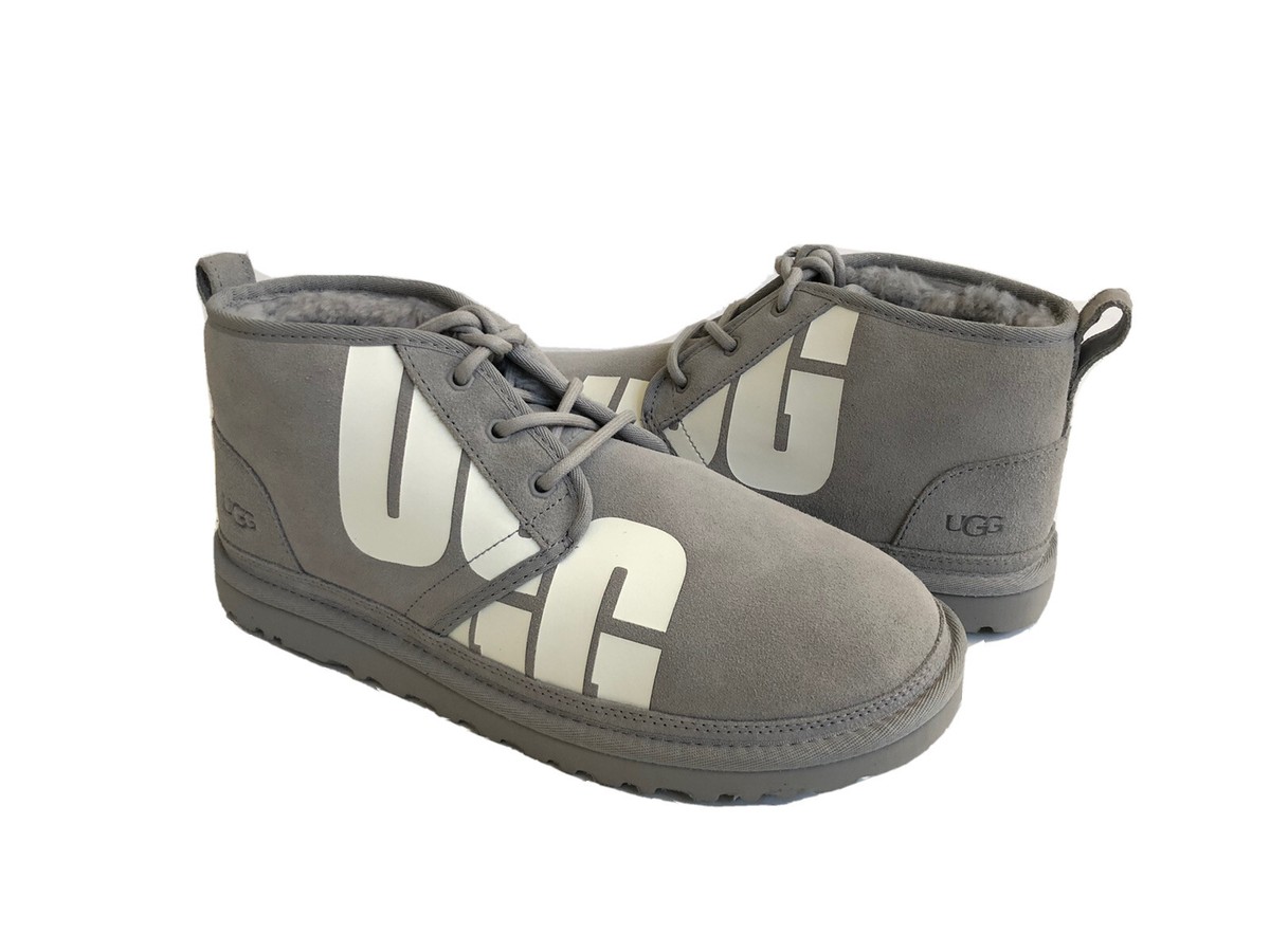 UGG MEN NEUMEL CHOPD COBBLE WATER RESISTANT UGG LOGO SHOE US 10