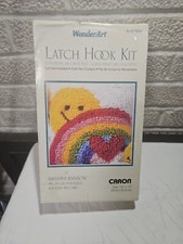 WonderArt Latch hook rug Kit  P504  12" X 12" SUNSHINE RAINBOW W/new Hook