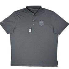 NWT 98 Johnnie-O Dark Gray Heather Golf Polo Shirt Club Logo Men's Size XL A5 