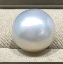 Huge 13mm natural South Sea Genuine white Round Loose Pearl undrilled Jewelry 33