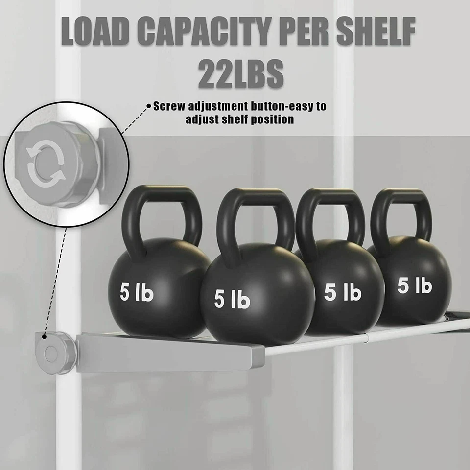 Estante de almacenamiento de baño de 4 niveles organizador de inodoro estantes ajustables blanco/gris Foto 3 de 4