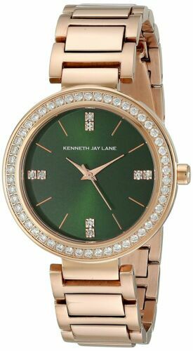 Kenneth Jay Lane Women Watch 29mm Gold Tone White Ceramic 