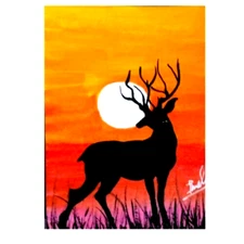 SUNSET ACEO art original Hand Painting collectable signed card NEW
