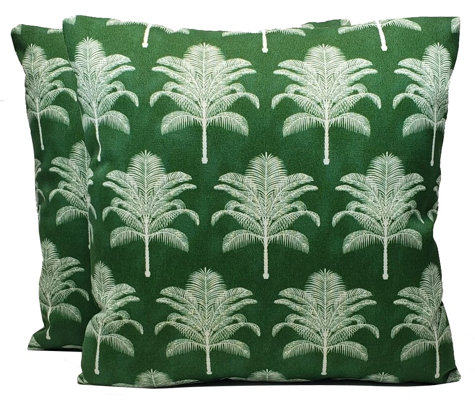 Tommy Bahamas Palm Life Green Outdoor Decorative Pillow 17" Cover - Image 2 of 4