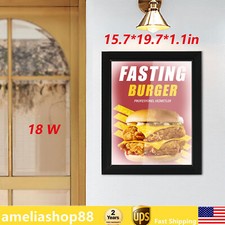 15.7*19.7 inch Black Rectangle LED Poster Frame Light Box Advertising Display