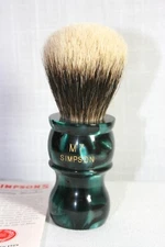 Simpsons M7 Manchurian Badger Shaving Brush New In Box (SR4#1)