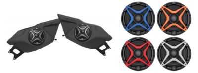 SSV Works Front Pro Speaker Pods With Blue Grills For Polaris RZR Pro XP 20-22
