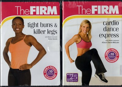 The Firm : Tight Buns & Killer Legs, Cardio Dance Express (2 dvds) Brand New