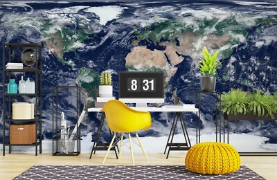 3D Satellite Earth 0097NA Wallpaper Wall Mural Removable Self-adhesive Jenny