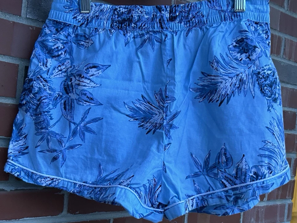 Conjunto de calzoncillos boxer camisola azul floral talla S/M algodón Gap Body para mujer Foto 4 de 4