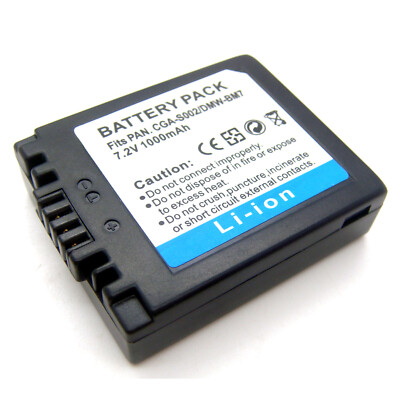 Battery For CGA-S002 A Panasonic Lumix DMC-FZ15 DMC-FZ15K DMC-FZ20
