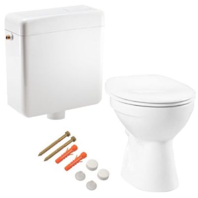 Vitra Norm Standtiefspül-WC 6858L003-1028 inkl. WC-Sitz u. Start Stop Spülkasten