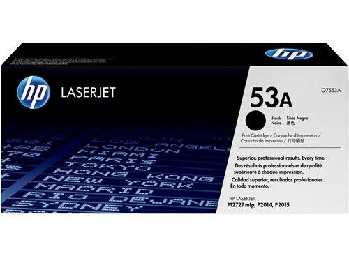 HP53A Black Genuine HP Laser Toner Cartridge Q7553A - Afbeelding 1 van 1
