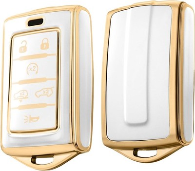 Key Fob Cover, Premium Soft Full Protection Key Fob Case for 2022 Model: White
