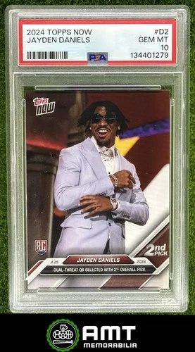 Jayden Daniels RC PSA 10 2024 Topps NOW Washington Commanders #D-2 1279