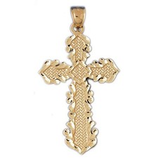 Cross Charm Pendant 14k Gold