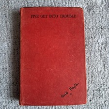 Five Get Into Trouble 1950 End Blyton Hardback Book