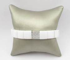 Robert Demeglio 0.67 CTW Diamond Ceramic Link White Stretch Bracelet 18K