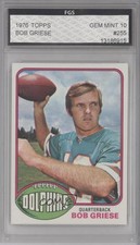 1976 Topps Bob Griese #255 HOF 2u3