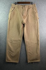 Vintage Carhartt B11 BRN Union Made in USA Duck Canvas Carpenter Pants 34x31