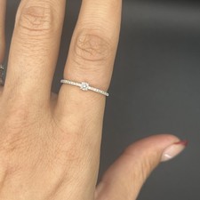 1/6 Diamond Fashion Ladies Band 14kwg Size 7