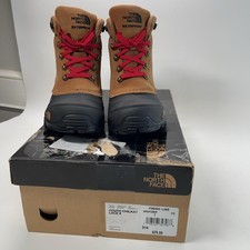 The North Face Youth Chilkat Lace II Boots Kids Size 2 Brown Waterproof Winter