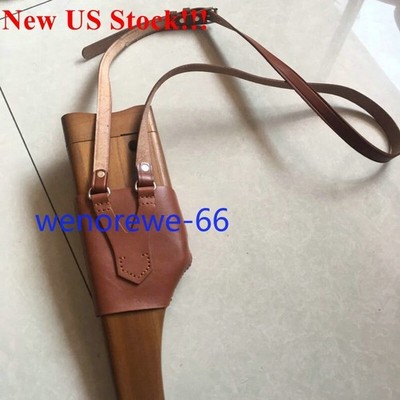 US Ship!!! German C96 Broomhandle Mauser Holster Diagonal Leather Shoulder Strap