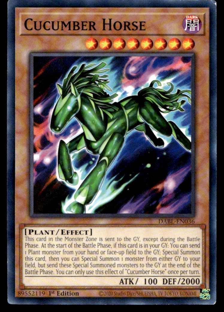 Cucumber Horse Darkwing Blast DABL-EN036 MP YuGiOh TCG | Buy 10 Get 10 Free