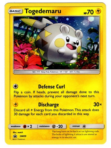 Togedemaru - SM09 Holo Promo Sun & Moon Promo Pokemon Moderately Played