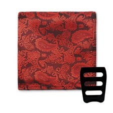 Paisley Pocket Squares for Men, Elegant Mens Handkerchiefs with Suit Pocket Red