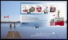 CANADA 2012 CANADIAN PRIDE DEFINITIVES SOUVENIR SHEET FIRST DAY COVER !! M52