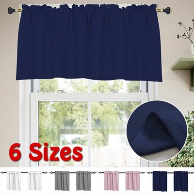 Thermo kleine Gardinen Ebene Schlafzimmer Küche kurz Fenster Gardinenstange Tasche 1/2x