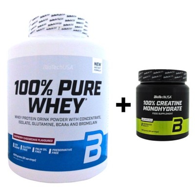 (30,35 EUR/kg) BioTech USA 100% Pure Whey 2270g + 300g Creatin